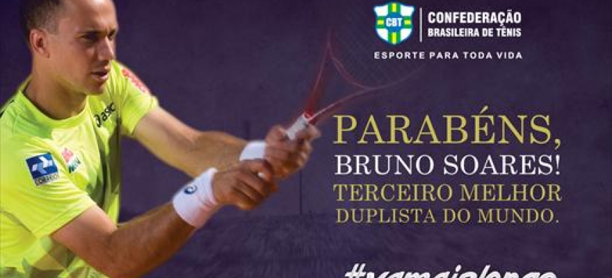 Bruno Soares atinge número 3 histórico nas duplas