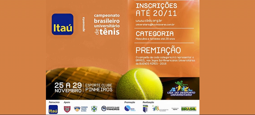 São Paulo recebe Campeonato Brasileiro Universitário de Tênis