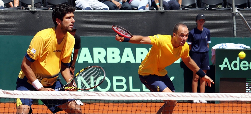 Bruno Soares e Marcelo Melo jogam juntos no Rio Open
