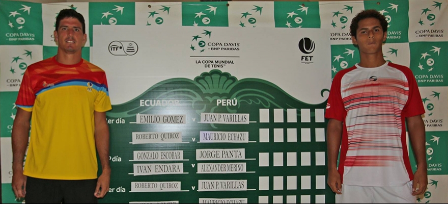 Equador e Peru se enfrentam para decidir adversário do Brasil na Davis