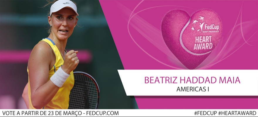 Brasileira Bia Maia é indicada ao prêmio Fed Cup Heart Awards pela ITF