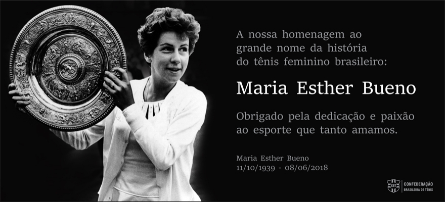  LUTO: Morre Maria Esther Bueno, principal nome do tênis brasileiro