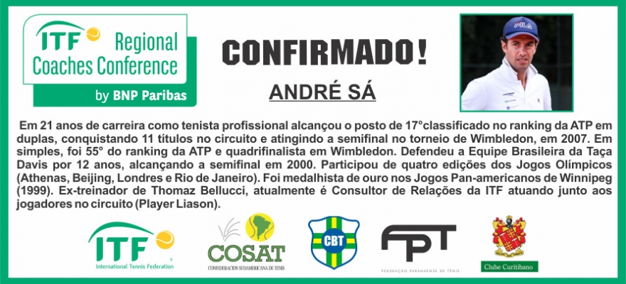 André Sá confirma presença na Conferência Regional da ITF