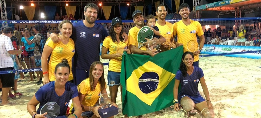 Brasil fatura 10 medalhas no Pan de Beach Tennis, em Aruba