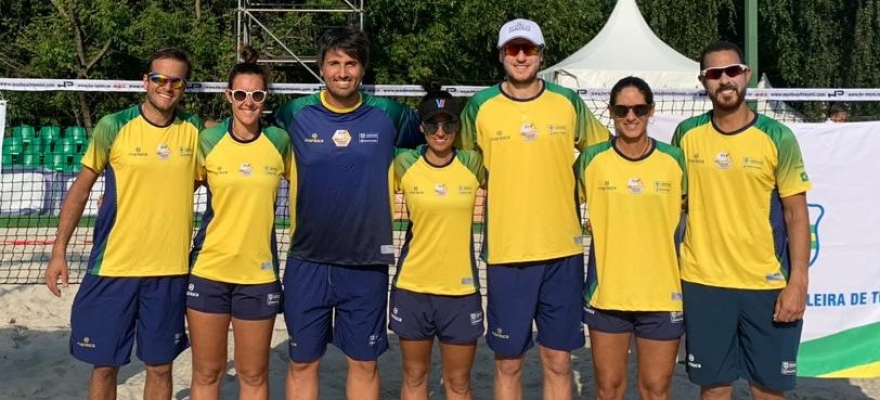 Brasil começa mundial de Beach Tennis com vitórias sobre a Polônia