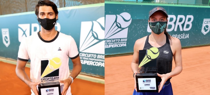 Igor Marcondes e Luisa Stefani são os grandes campeões da Supercopa BRB de Tênis Profissional